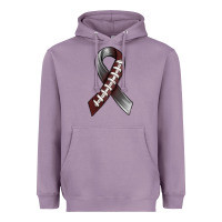 Lavender Gray Ribbon American Football Heavyweight Hoodie - BundleAndBundleShop