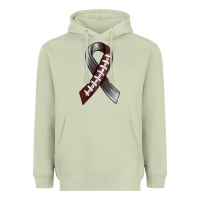 Matcha Gray Ribbon American Football Heavyweight Hoodie - BundleAndBundleShop