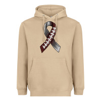 Mushroom Gray Ribbon American Football Heavyweight Hoodie - BundleAndBundleShop