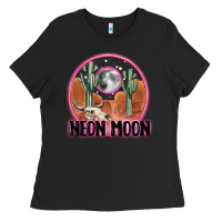 Black neon moon Ladies Tee - MaliasSmallBusiness