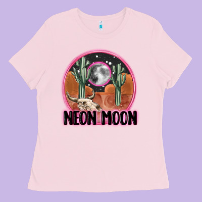 Neon Moon Ladies Tee Designed By Maliassmallbusiness