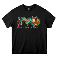 Black Peace Love Cows Heavy Core Tee - Jasminsmagicworld