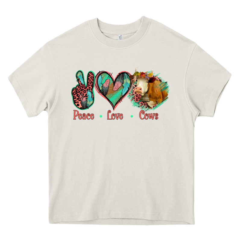 Peace Love Cows Heavy Core Tee by Jasminsmagicworld | Teevron