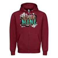 Burgundy blessed mini Zipper Hoodie - OliviaCreatesArt