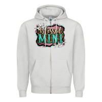 Dove Grey blessed mini Zipper Hoodie - OliviaCreatesArt