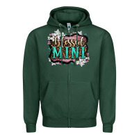 Sports Green blessed mini Zipper Hoodie - OliviaCreatesArt