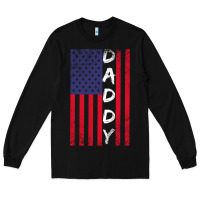Black Daddy American Flag Long Sleeve Tee - Bettercallsaul