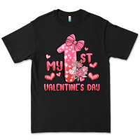 Black my first valentines day Premium Tee - MaliasSmallBusiness