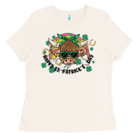 Bone st. patrick's day highland cow Ladies Tee - MaliasSmallBusiness