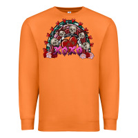 Carrot skull xoxo rainbow valentine's day Premium Sweatshirt - FaDigitalArtStudio