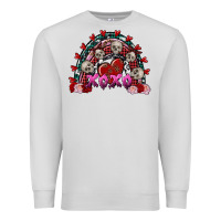 Dove Grey skull xoxo rainbow valentine's day Premium Sweatshirt - FaDigitalArtStudio