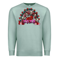 Seafoam skull xoxo rainbow valentine's day Premium Sweatshirt - FaDigitalArtStudio