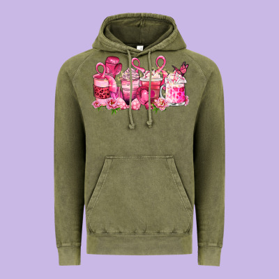 Cancer Coffee Cups Vintage Hoodie Designed By Lillyallendesigns