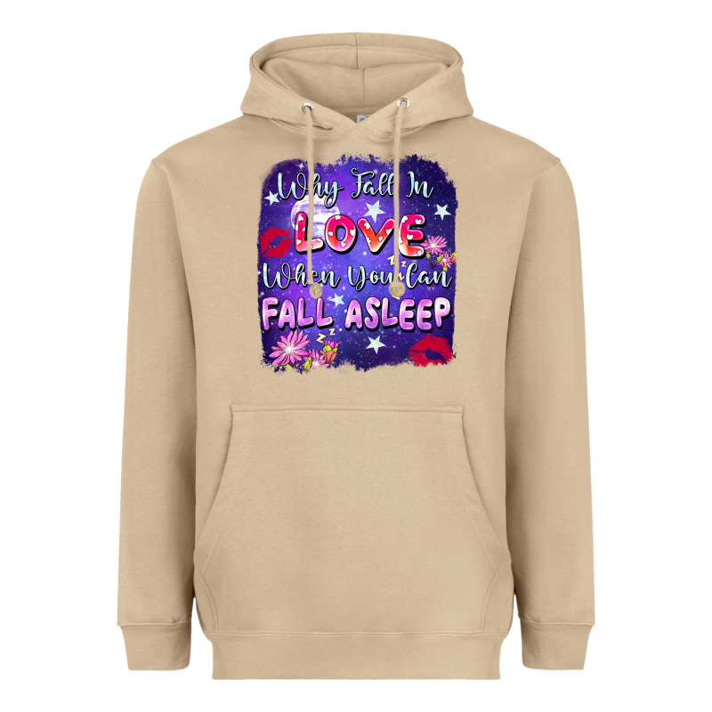 Why Fall İn Love When You Can Fall Asleep Heavyweight Hoodie by FaDigitalArtStudio | Teevron