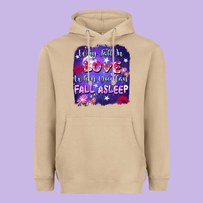 Why Fall İn Love When You Can Fall Asleep Heavyweight Hoodie Designed By Fadigitalartstudio