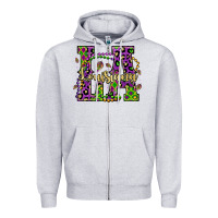 Heather Grey louisiana mardi gras Zipper Hoodie - OliviaCreatesArt