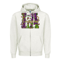 Oatmeal Heather louisiana mardi gras Zipper Hoodie - OliviaCreatesArt