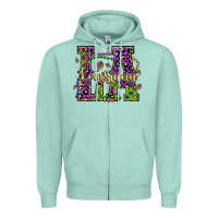 Seafoam louisiana mardi gras Zipper Hoodie - OliviaCreatesArt
