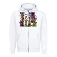 White louisiana mardi gras Zipper Hoodie - OliviaCreatesArt