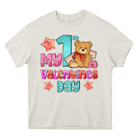 Cream my first valentines day Heavy Core Tee - AdoDesignShop