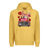 Antique Gold Western Valentines Day Truck Love Bird Letter Premium Hoodie - FaDigitalArtStudio