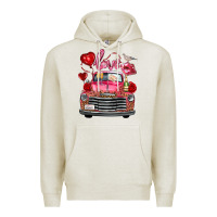 Oatmeal Heather Western Valentines Day Truck Love Bird Letter Premium Hoodie - FaDigitalArtStudio