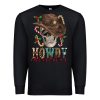 Black howdy christmas skull Premium Sweatshirt - FaDigitalArtStudio