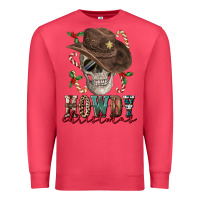 Cardinal howdy christmas skull Premium Sweatshirt - FaDigitalArtStudio