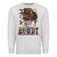 Dove Grey howdy christmas skull Premium Sweatshirt - FaDigitalArtStudio