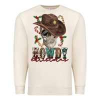 Sandshell howdy christmas skull Premium Sweatshirt - FaDigitalArtStudio