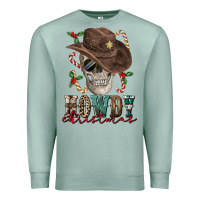 Seafoam howdy christmas skull Premium Sweatshirt - FaDigitalArtStudio