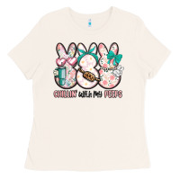 Bone easter chilling with my peeps bunny Ladies Tee - MaliasSmallBusiness