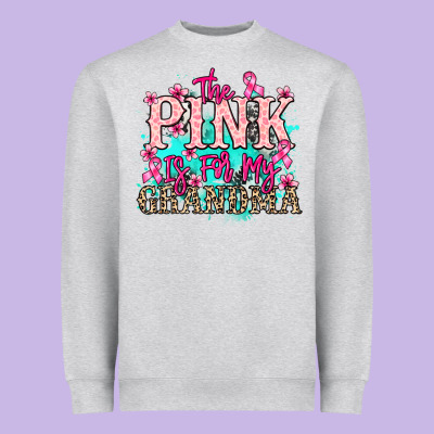 The Pink Is For My Grandma Cancer Awareness Heavyweight Sweatshirt Designed By Howdyjamesfarm