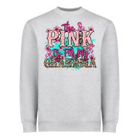 Heather Grey The pink is for my Grandma Cancer Awareness Heavyweight Sweatshirt - HowdyJamesFarm