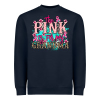 Navy The pink is for my Grandma Cancer Awareness Heavyweight Sweatshirt - HowdyJamesFarm