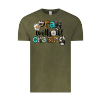 Vintage Olive Pray Without Ceasing Vintage Tee - LillyAllenDesigns