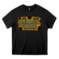 Black Sunflower Leopard Mama Tried Heavy Core Tee - Jasminsmagicworld
