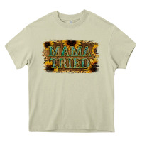 Mossy Sunflower Leopard Mama Tried Heavy Core Tee - Jasminsmagicworld