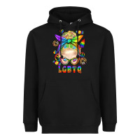 Black LGBTQ+ Messy Bun With Snacks Heavyweight Hoodie - BundleAndBundleShop