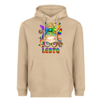 Mushroom LGBTQ+ Messy Bun With Snacks Heavyweight Hoodie - BundleAndBundleShop