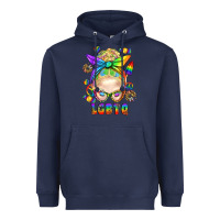 Navy LGBTQ+ Messy Bun With Snacks Heavyweight Hoodie - BundleAndBundleShop