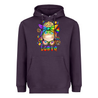 Plum LGBTQ+ Messy Bun With Snacks Heavyweight Hoodie - BundleAndBundleShop