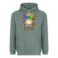 Sage LGBTQ+ Messy Bun With Snacks Heavyweight Hoodie - BundleAndBundleShop