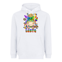 White LGBTQ+ Messy Bun With Snacks Heavyweight Hoodie - BundleAndBundleShop