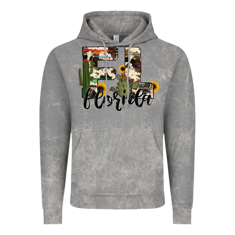 Florida State Cowhide Serape Cactus Vintage Hoodie by RanaPortraitStore | Teevron