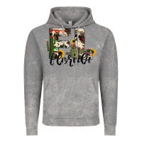 Cloud Rock florida state cowhide serape cactus Vintage Hoodie - RanaPortraitStore