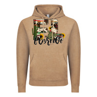 Vintage Coffee florida state cowhide serape cactus Vintage Hoodie - RanaPortraitStore