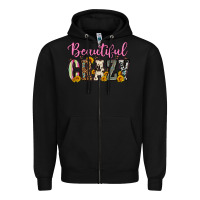 Black beautiful crazy Zipper Hoodie - OliviaCreatesArt