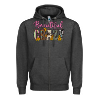 Charcoal Heather beautiful crazy Zipper Hoodie - OliviaCreatesArt