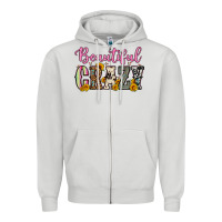 Dove Grey beautiful crazy Zipper Hoodie - OliviaCreatesArt